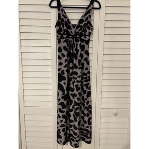 Metaphor Black and Gray Patterned Maxi Dress